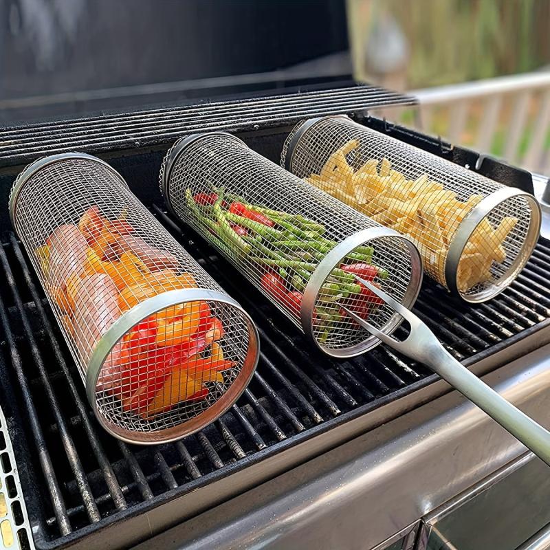 Stainless Steel Portable BBQ Grill Net for Outdoor Camping