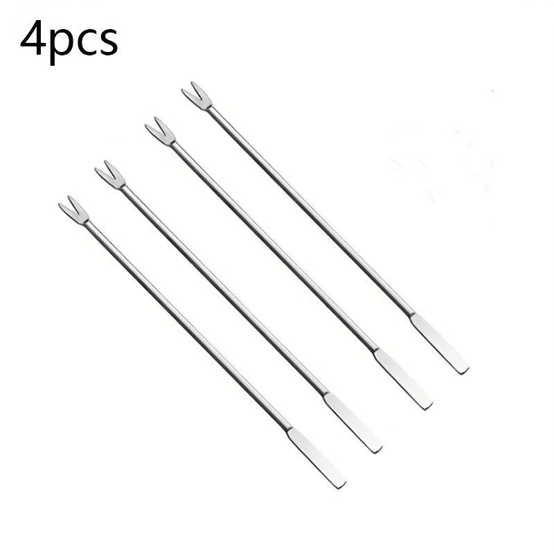 Stainless Steel Seafood Forks Set Portable Lobster Crab Needle Set