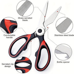 2 Pack Heavy Duty Kitchen Scissors Stainless Steel Utility Scissors