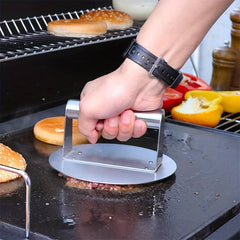 Stainless Steel Burger Press 15.75 Cm Round Burger Smasher