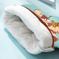 2pcs Colorful Printed Cotton Oven Mitts Heat Resistant Micorwave Oven Gloves