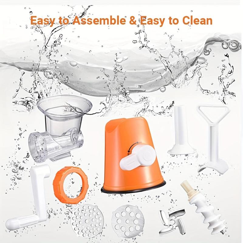 Manual Food Processor with Vegetable Chopper & Meat Grinder