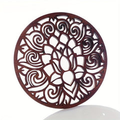 Wooden Lotus Coaster Cup Pad Mat Chakra Yoga Meditation Decor