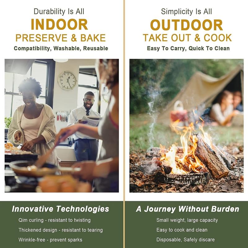 10pcs Aluminum Foil Pans 680ml Portable Deep Food Container for BBQ Picnic