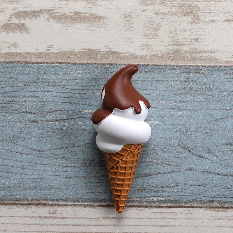 1pc Ice Cream Fridge Magnet Resin Simulation Food Sticker