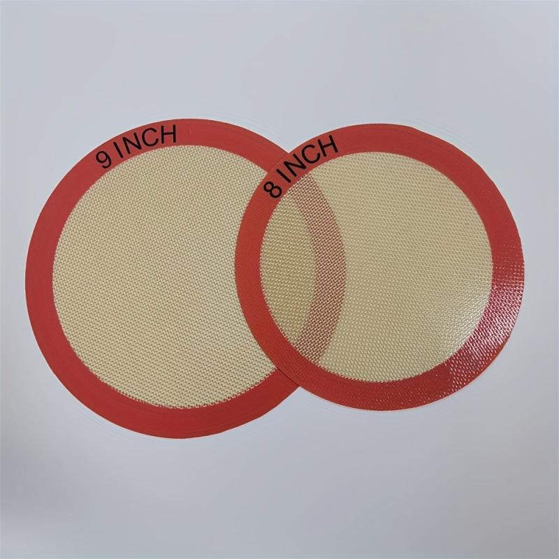 2pcs Round Silicone Baking Mats, Heat Resistant Oven Liner Sheets