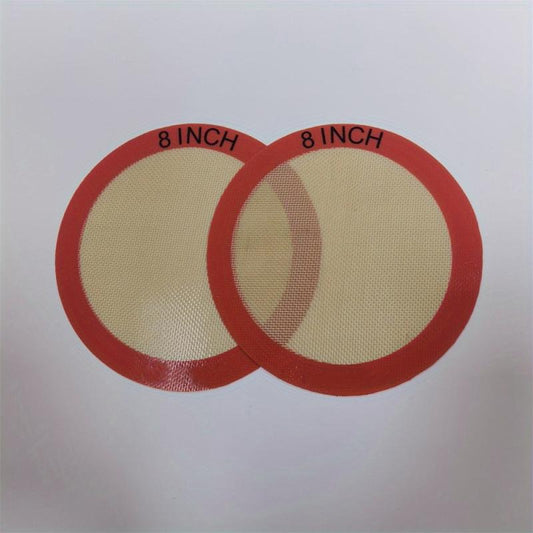 2pcs Round Silicone Baking Mats, Heat Resistant Oven Liner Sheets