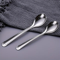 2pcs Long Handle Stainless Steel Kitchen Spoon Set