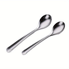 2pcs Long Handle Stainless Steel Kitchen Spoon Set