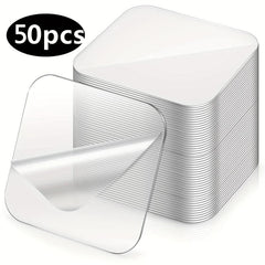 50pcs Double Sided Transparent Tape Sticker Waterproof Adhesive Non Marking