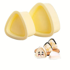 2pcs Yellow Triangle Onigiri Molds for Bento Box, Kitchen Gadgets