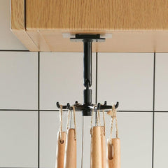 Rotatable Wall-mounted Storage Rack for Kitchen Tableware