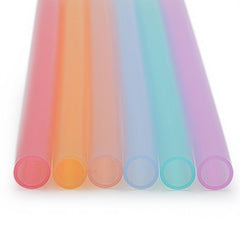 6pcs Reusable Silicone Straws 9.25 x 0.32 Multicolor