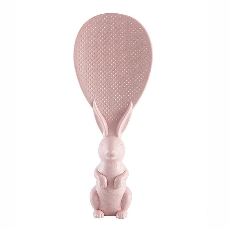 Cute Bunny Shape Rice Scoop Non Stick Standable Rice Spoon Household Rice Cooker
