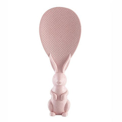 Cute Bunny Shape Rice Scoop Non Stick Standable Rice Spoon Household Rice Cooker
