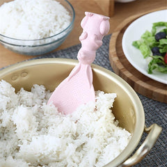 Cute Bunny Shape Rice Scoop Non Stick Standable Rice Spoon Household Rice Cooker