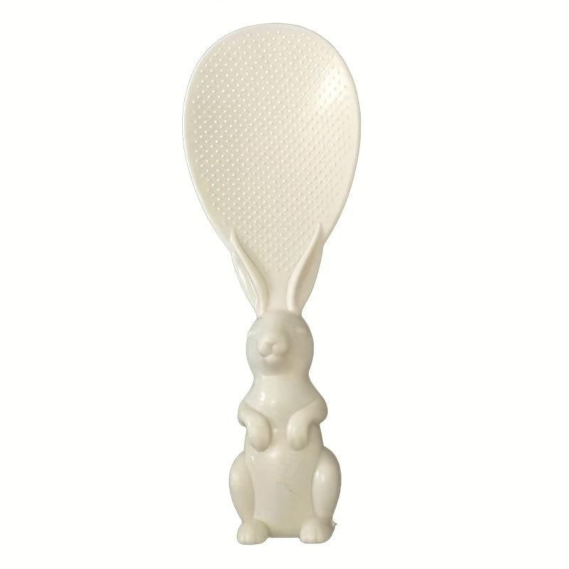 Cute Bunny Shape Rice Scoop Non Stick Standable Rice Spoon Household Rice Cooker