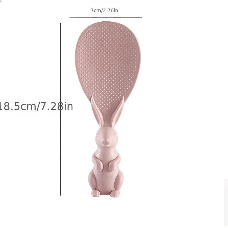 Cute Bunny Shape Rice Scoop Non Stick Standable Rice Spoon Household Rice Cooker