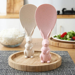 Cute Bunny Shape Rice Scoop Non Stick Standable Rice Spoon Household Rice Cooker
