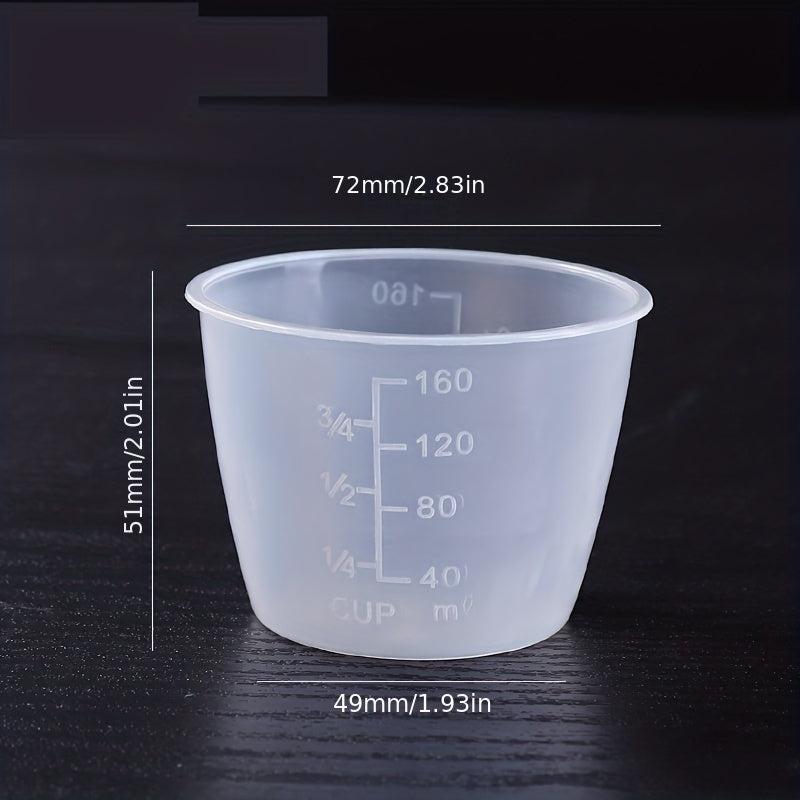 5pcs Rice Measuring Cup Clear Scale Cup Plastic Transparent Rice Measuring Cups