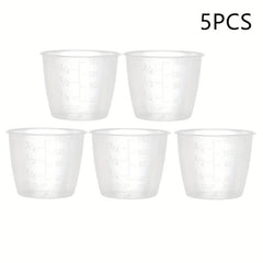 5pcs Rice Measuring Cup Clear Scale Cup Plastic Transparent Rice Measuring Cups