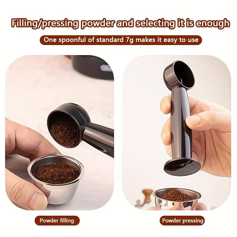 3pcs 2 In 1 Coffee Spoon Measure Tamper Spoon