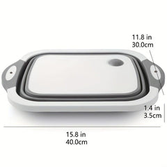 Portable Folding Cutting Board Wash Basin Kitchen Cleaning Storage Basin