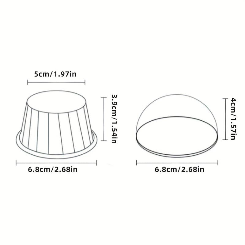 50pcs Cake Cups With Lids Heat Resistant Cake Paper Holder