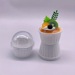 50pcs Cake Cups With Lids Heat Resistant Cake Paper Holder