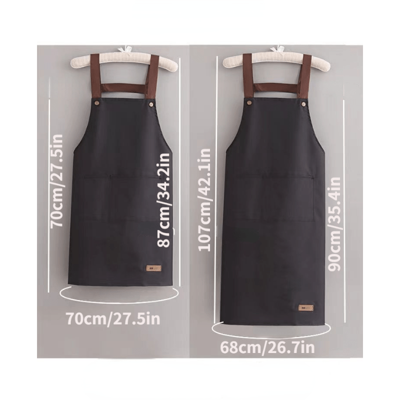 Waterproof Kitchen Apron Custom Print Waist Storage Convenient Men Women Chief