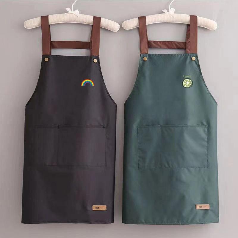 Waterproof Kitchen Apron Custom Print Waist Storage Convenient Men Women Chief