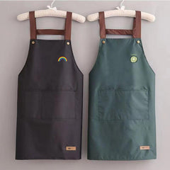 Waterproof Kitchen Apron Custom Print Waist Storage Convenient Men Women Chief