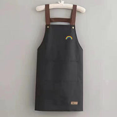 Waterproof Kitchen Apron Custom Print Waist Storage Convenient Men Women Chief