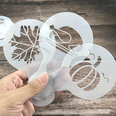 25pcs Coffee Stencil Latte Stencils Barista Template