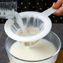 Mesh Strainer with Handle for Tea Juice Flour Soy Milk Effortless Filtration