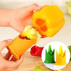 2pcs Pepper Corer and Seed Remover Plastic Tool for Kitchen and Garden