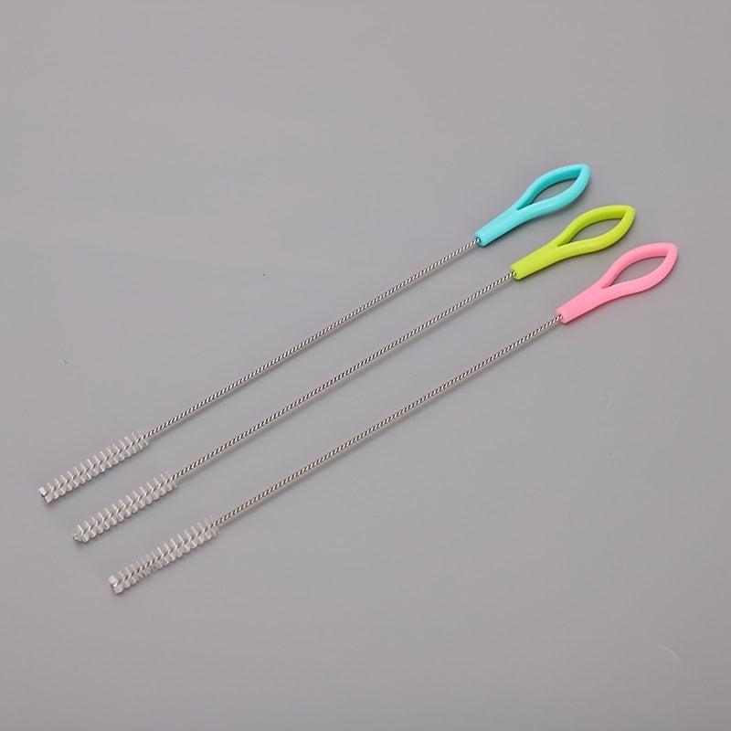Metal Straw Cleaner Brush Set Stainless Steel Nylon Bristles Cleaning Tool