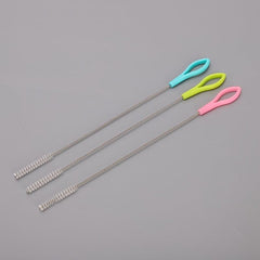 Metal Straw Cleaner Brush Set Stainless Steel Nylon Bristles Cleaning Tool