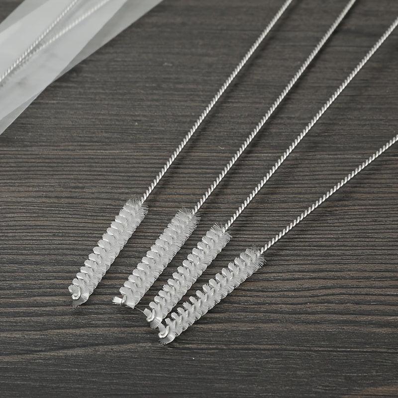 Metal Straw Cleaner Brush Set Stainless Steel Nylon Bristles Cleaning Tool