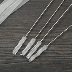 Metal Straw Cleaner Brush Set Stainless Steel Nylon Bristles Cleaning Tool