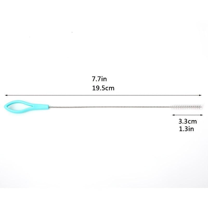 Metal Straw Cleaner Brush Set Stainless Steel Nylon Bristles Cleaning Tool