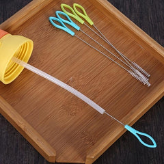 Metal Straw Cleaner Brush Set Stainless Steel Nylon Bristles Cleaning Tool