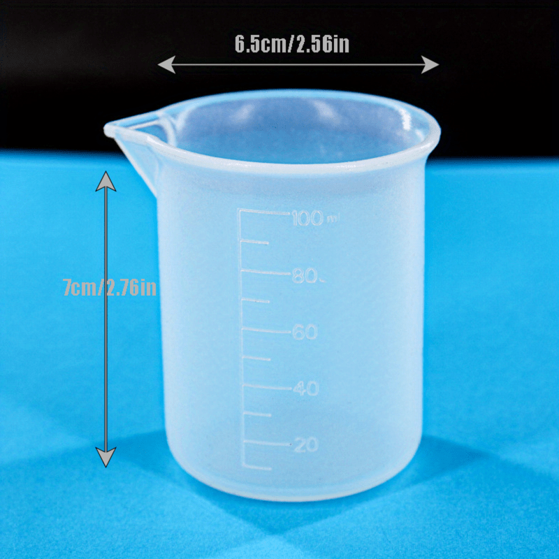 Nicpro Silicone Measuring Cup Kit 500ml & 100ml for Epoxy Mixing