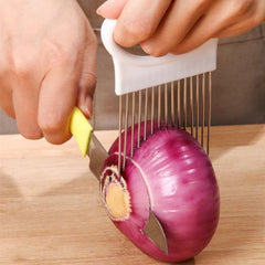 Stainless Steel Onion Slicer Holder for Easy Cutting