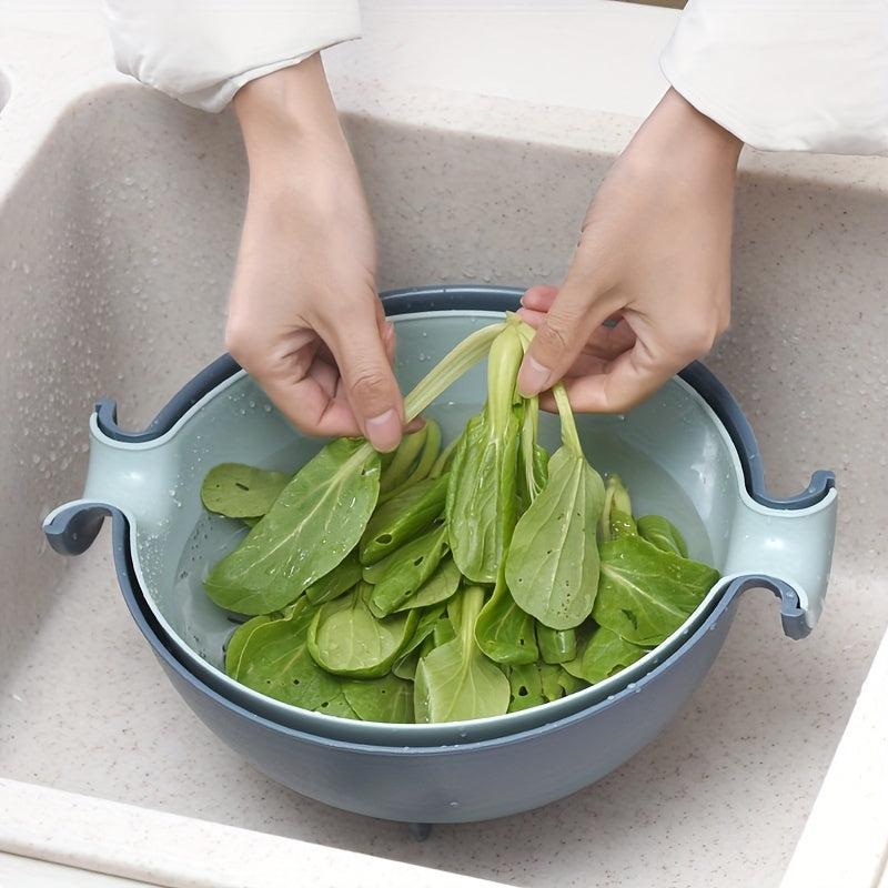 Double Layer Drain Basket Vegetable Washing Basket