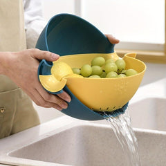 Double Layer Drain Basket Vegetable Washing Basket