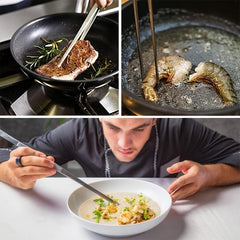 2pcs Stainless Steel Food Tongs, Anti-scalding Salad BBQ Steak Clip