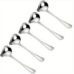 5pcs Stainless Steel Saucier Drizzle Spoon Sauce Ladle Pouring Spout