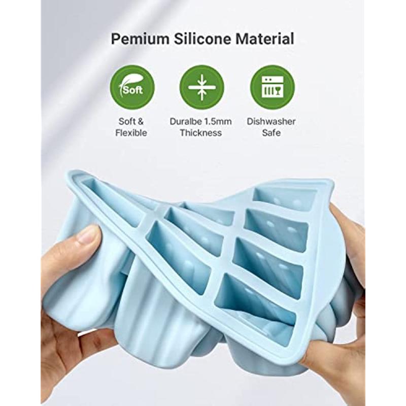 Silicone Popsicle Molds Set BPA Free Easy Release Homemade Ice Pop Maker