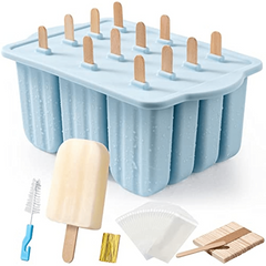 Silicone Popsicle Molds Set BPA Free Easy Release Homemade Ice Pop Maker